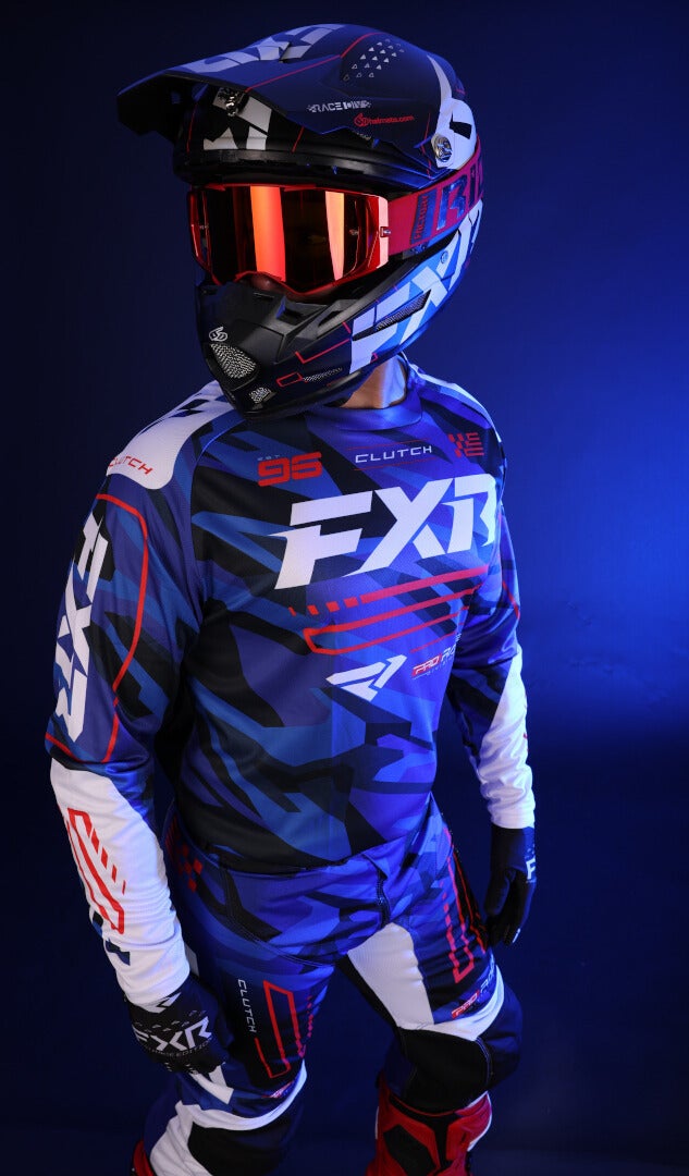 FXR Clutch 2025 Motocross Jersey blue/white/red L Figure 6