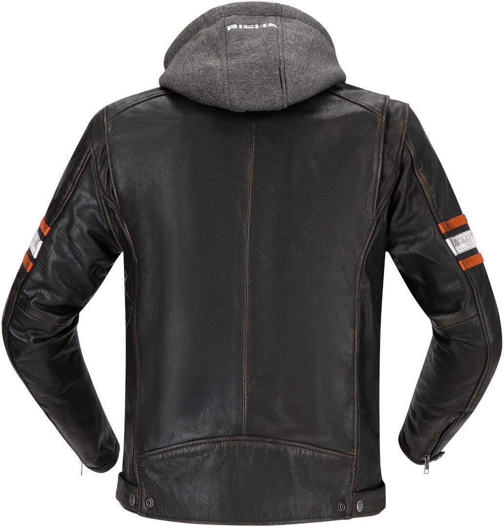 Richa Toulon 2 Motorcycle Leather Jacket black/orange 64 Figure 5