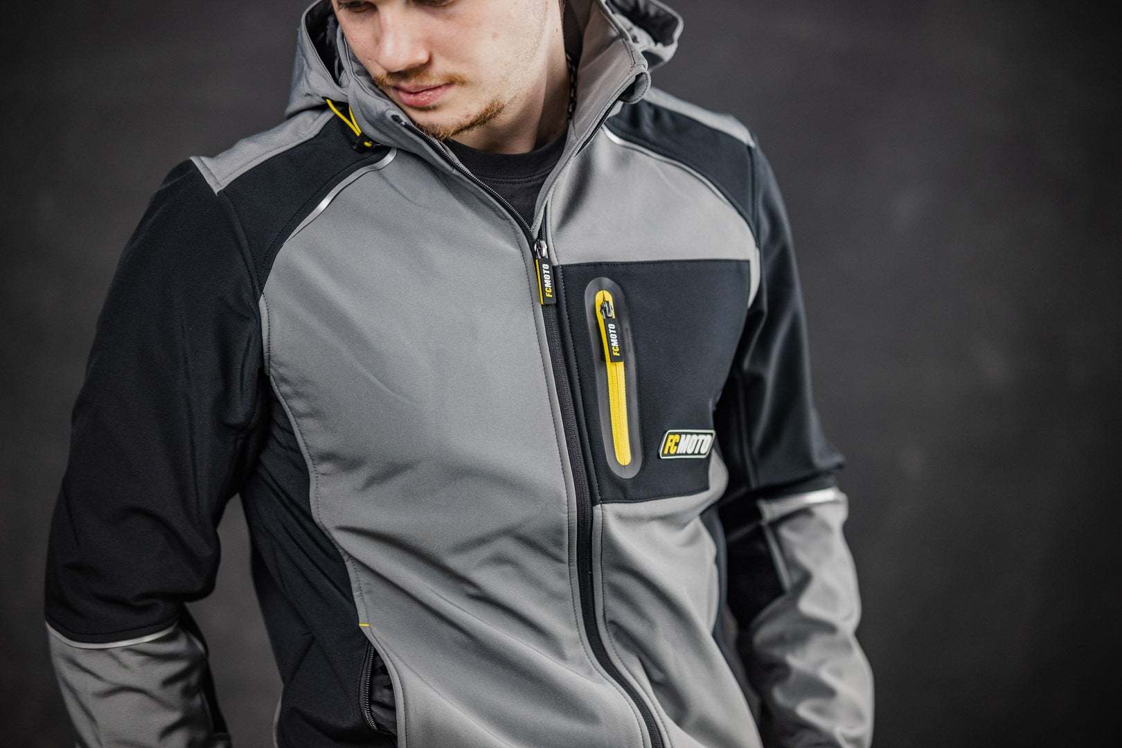FC-Moto FCM-SSJ Softshell Jacket grey/black XXL Figure 5