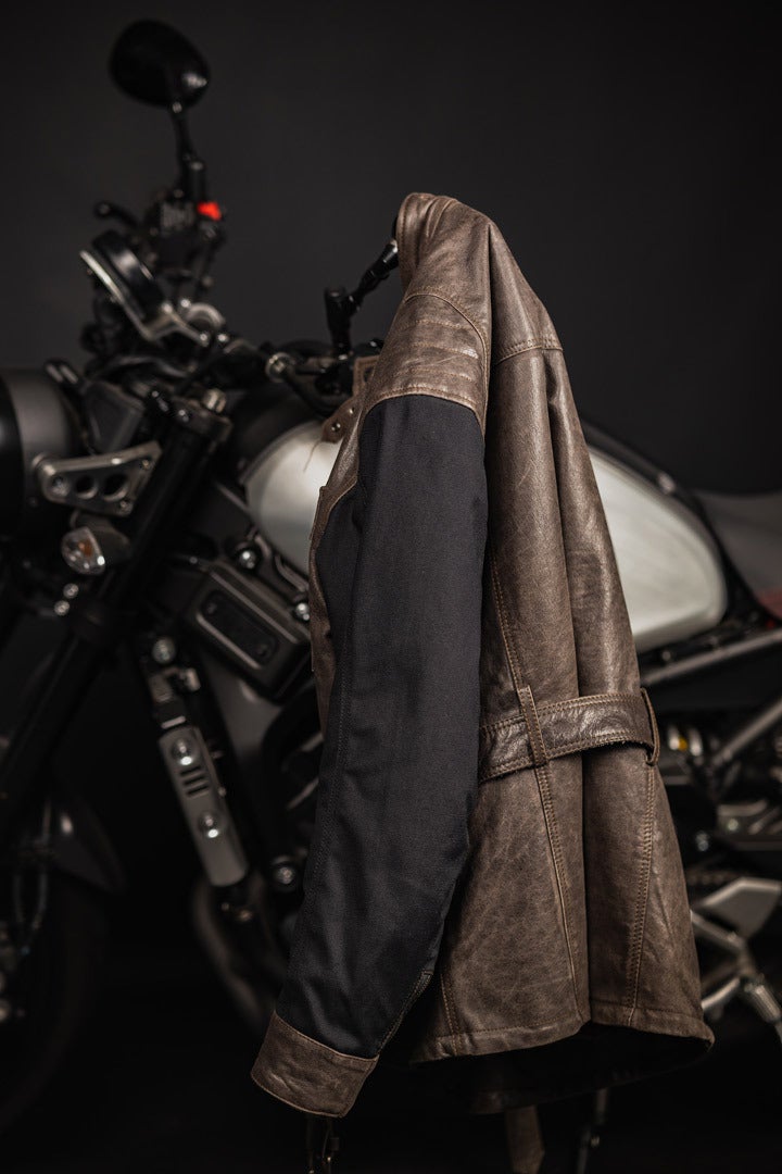 Black-Cafe London Retro Motorcycle Leather Jacket black/brown 58 Figure 5