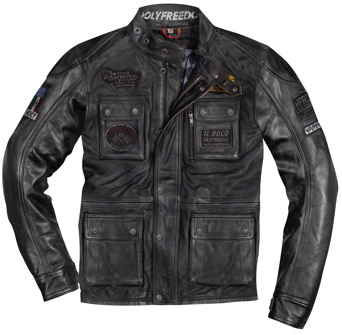 HolyFreedom Quattro Waxed Motorrad Textiljacke schwarz XL Abbildung 1