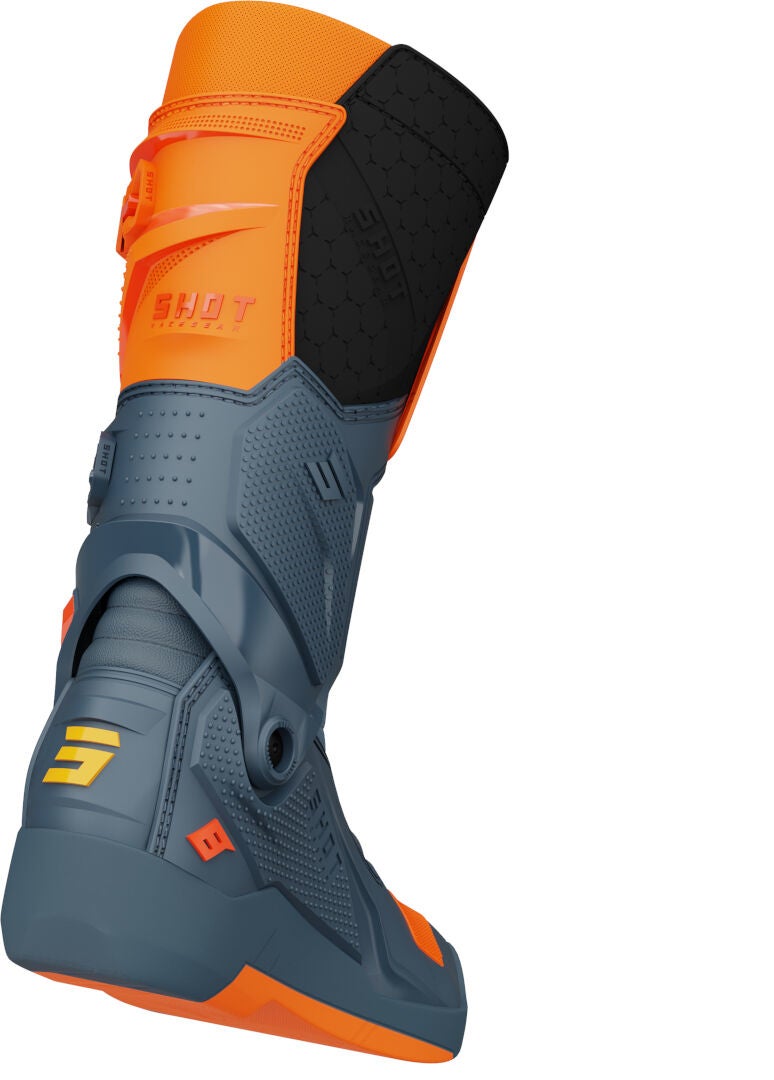 Shot Race 8 Botas de Motocross cinza/laranja 45 Figura 2