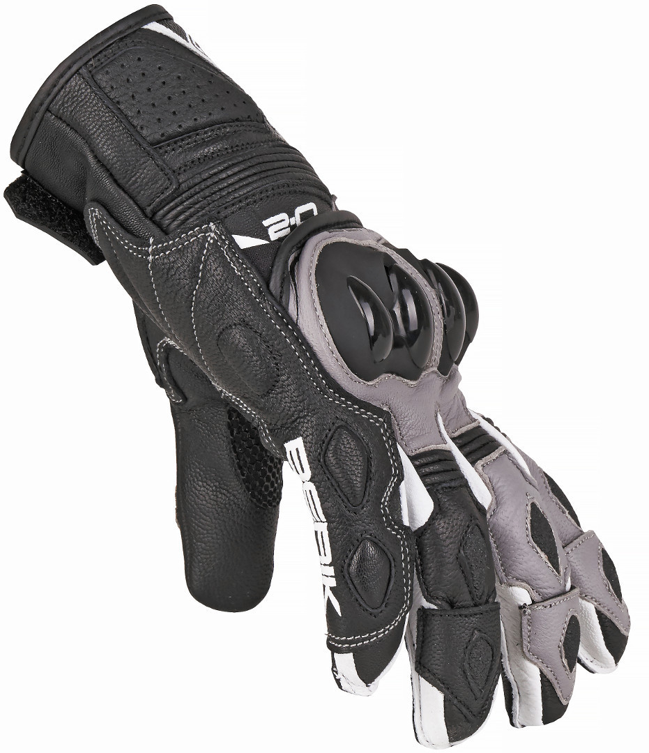 Berik Sprint Motorcykel handsker sort/grå/hvid S Figur 3