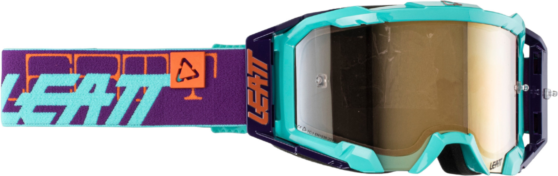 Leatt Velocity 5.5 Iriz Logo 2024 Motocross Goggles lila/turkos/orange Figur 1