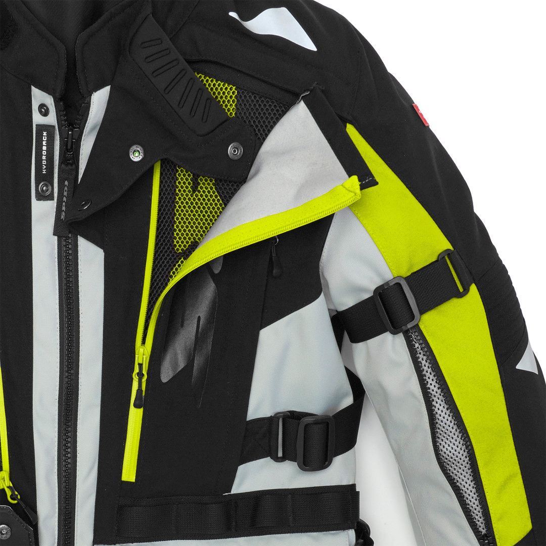 Spidi H2Out Allroad Motorcycle Textile Jacket black/grey/yellow L Figure 12
