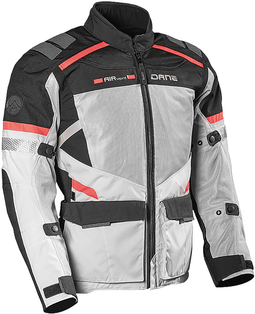 DANE Sundby Motorcycle Textile Jacket grey/black/red 56 Figure 1
