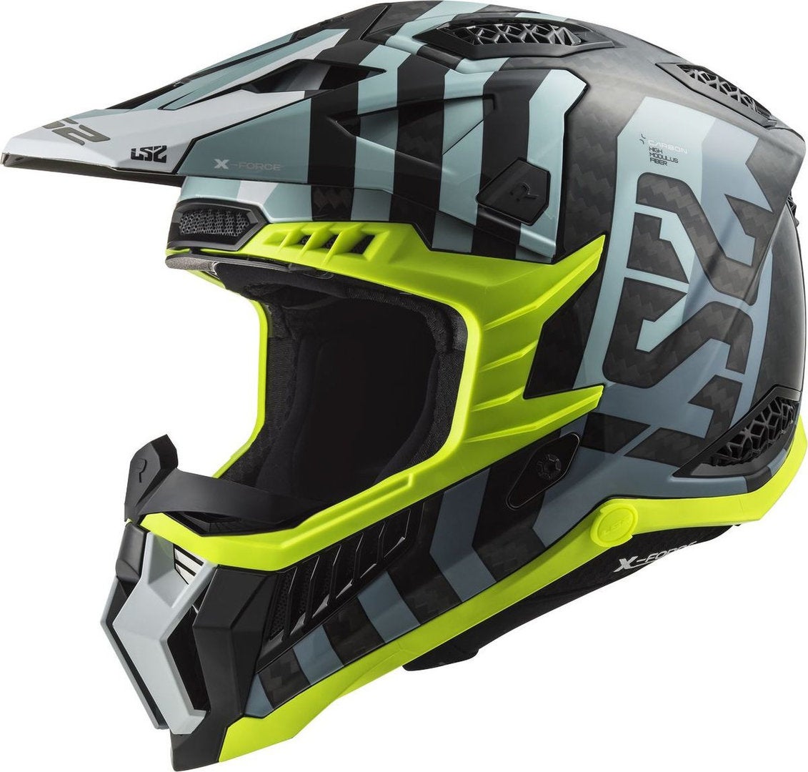 LS2 MX703 X-Force Barrier Carbon Casco Motocross nero/blu L (59/60) Figura 1