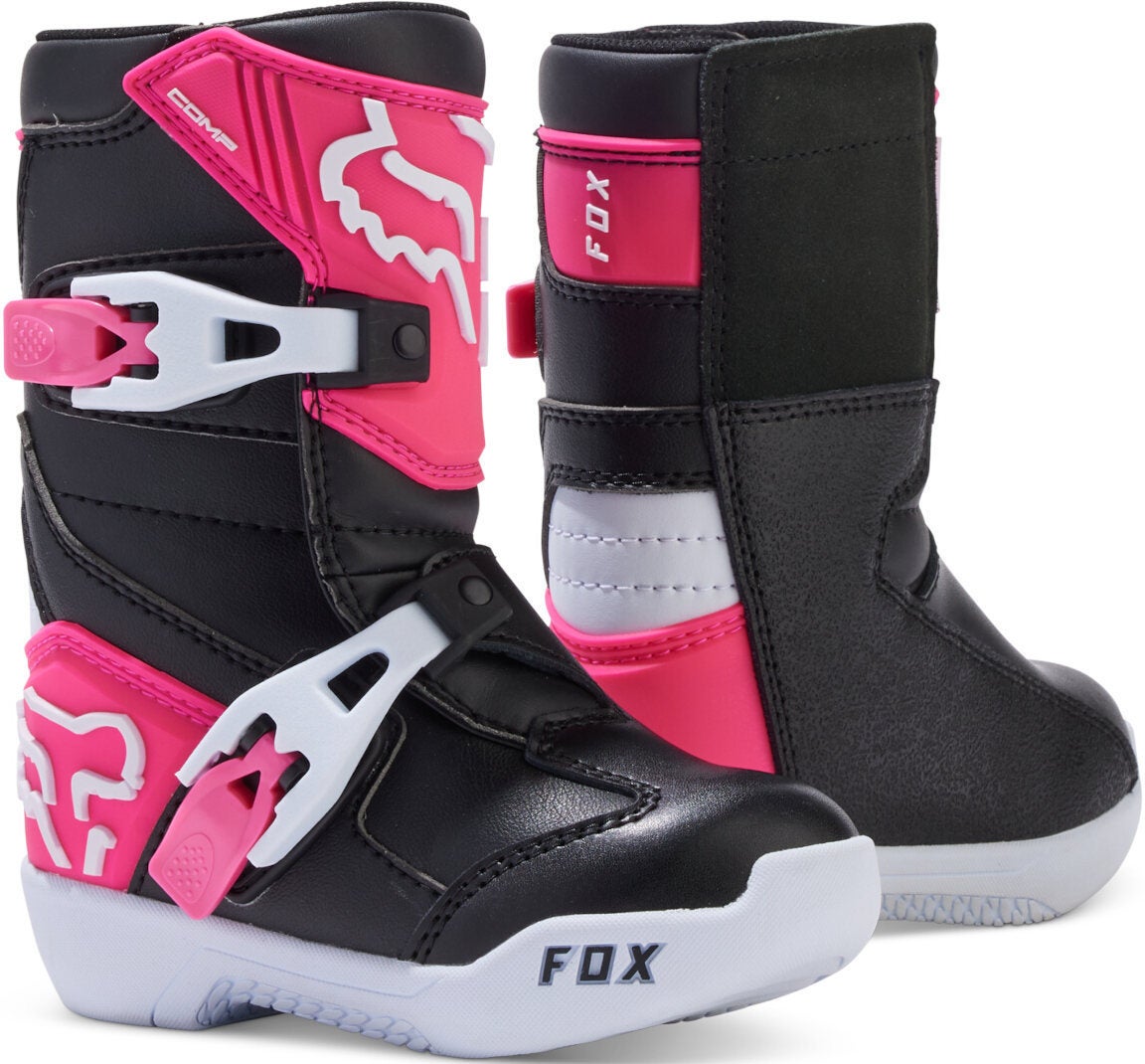 FOX Comp Botas de motocross para jovens preto/rosa 13 Figura 1