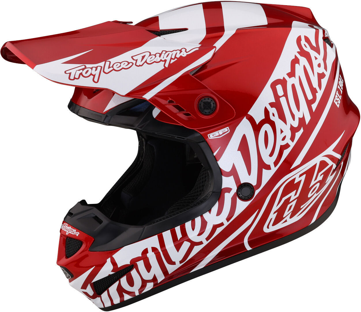 Troy Lee Designs GP Slice Cască de motocross Roșu/Alb XS (54/55) Figura 1