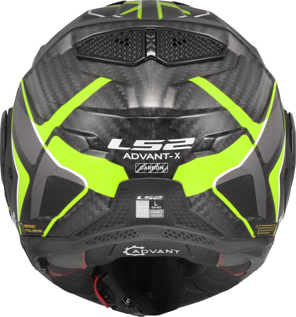 LS2 FF901 Advant X Carbon Future II Helm neongeel M (57/58) Figuur 4