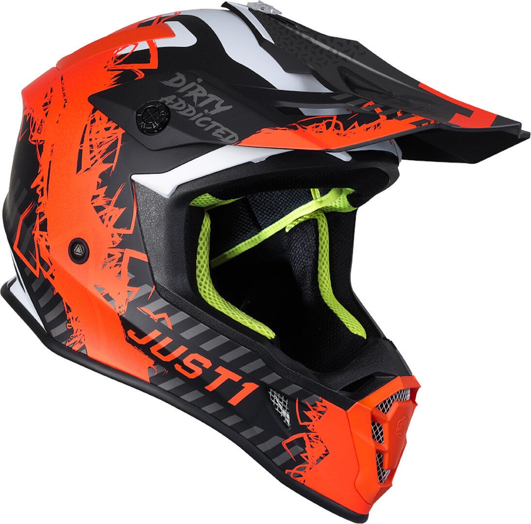 Just1 J38 Mask Casque Motocross Orange/Noir M (57/58) Figure 5