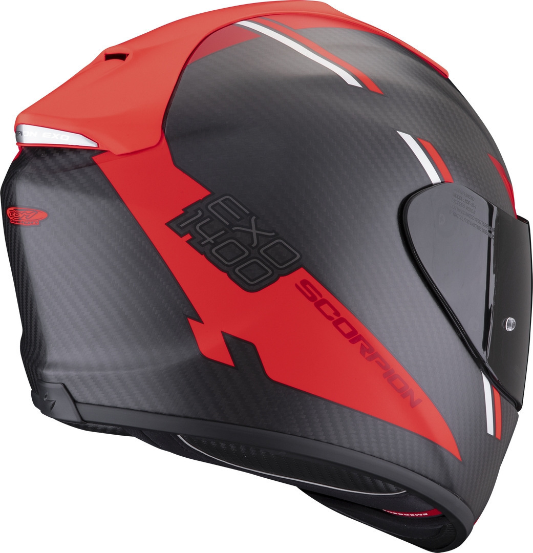 Scorpion EXO-1400 Evo Air Kendal Kolfiberhjälm Svart matt/röd XS (53/54) Figur 2