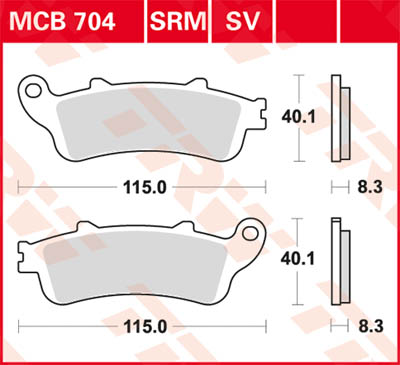 TRW Lucas Sinterbelag MCB704SV Figur 1