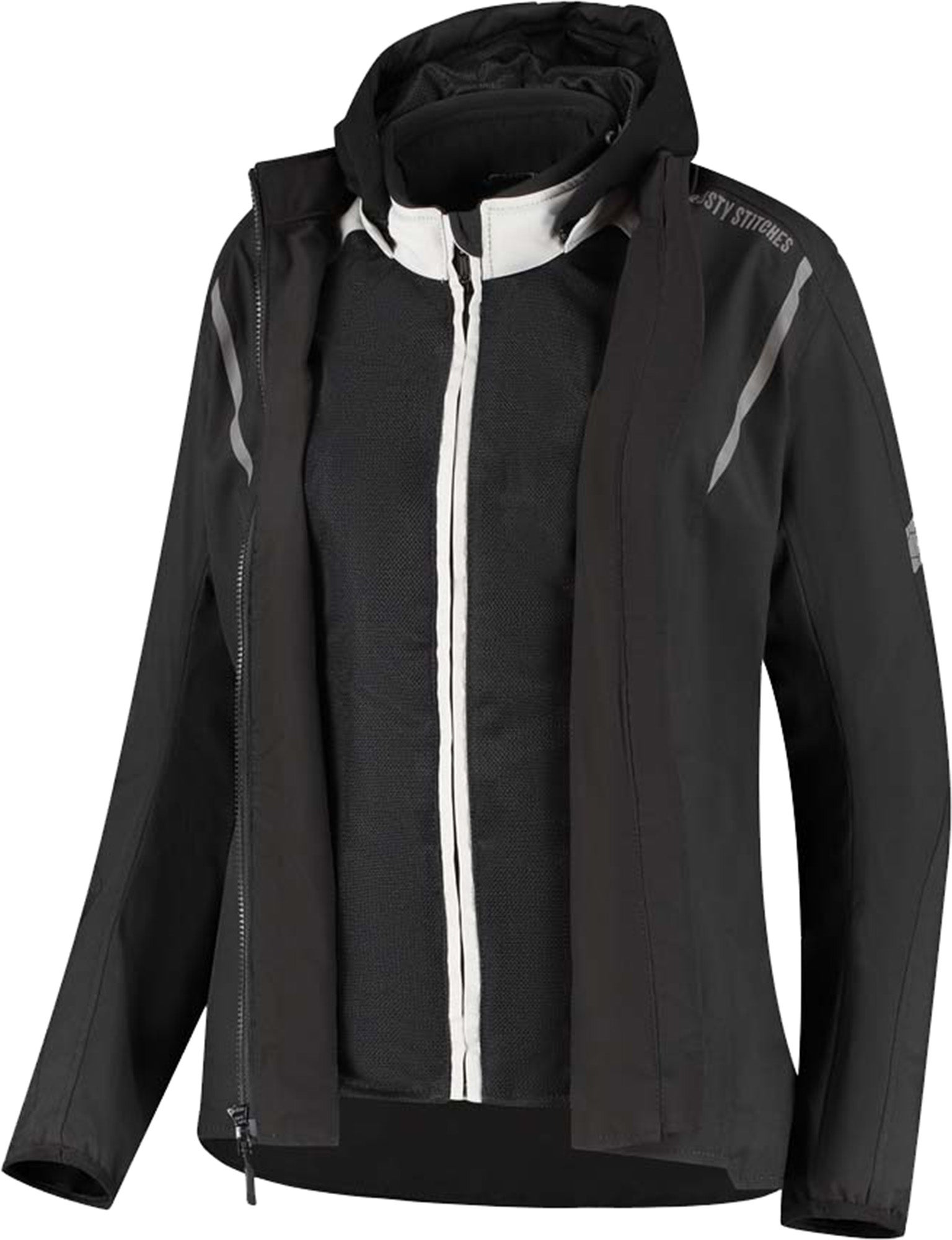 Rusty Stitches Caroline Женская мотоциклетная текстильная куртка чёрный 42 Рисунок 3