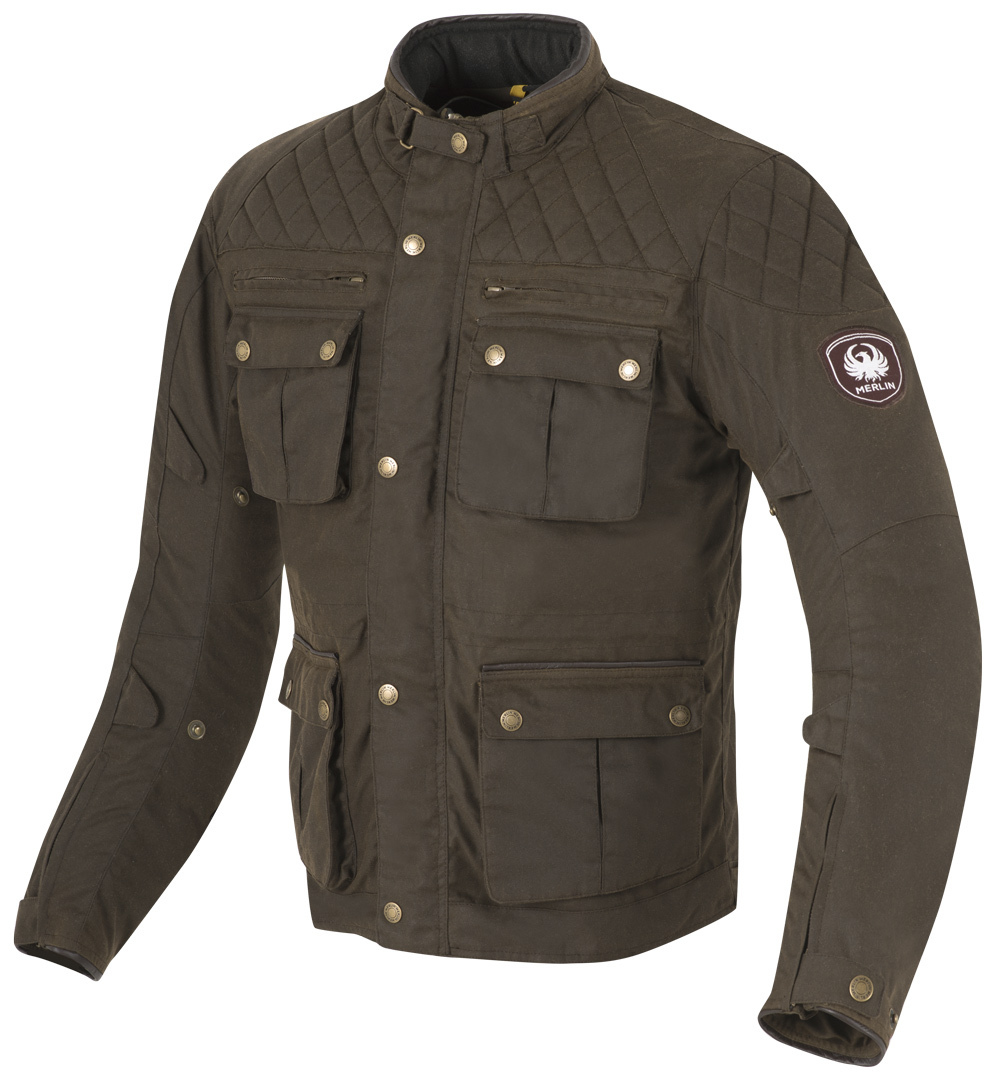 Merlin Edale Veste cirée de moto olive 3XL Figure 1