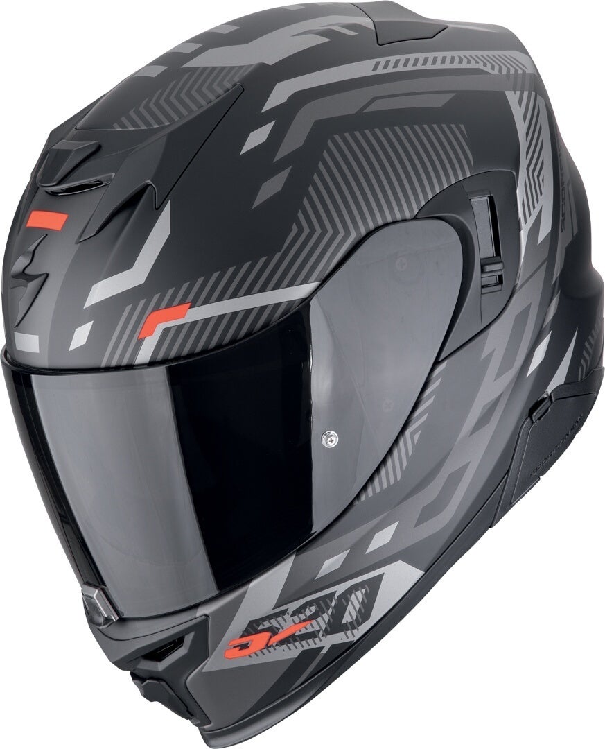 Scorpion EXO-520 Evo Air Ranka Capacete preto fosco/cinza/vermelho S (55/56) Figura 1