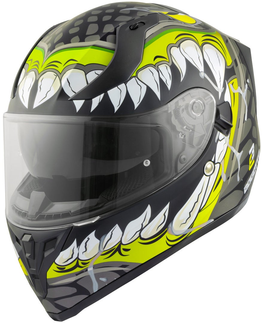 Bogotto V128 Naga Hjelm sort mat/neon M Figur 2