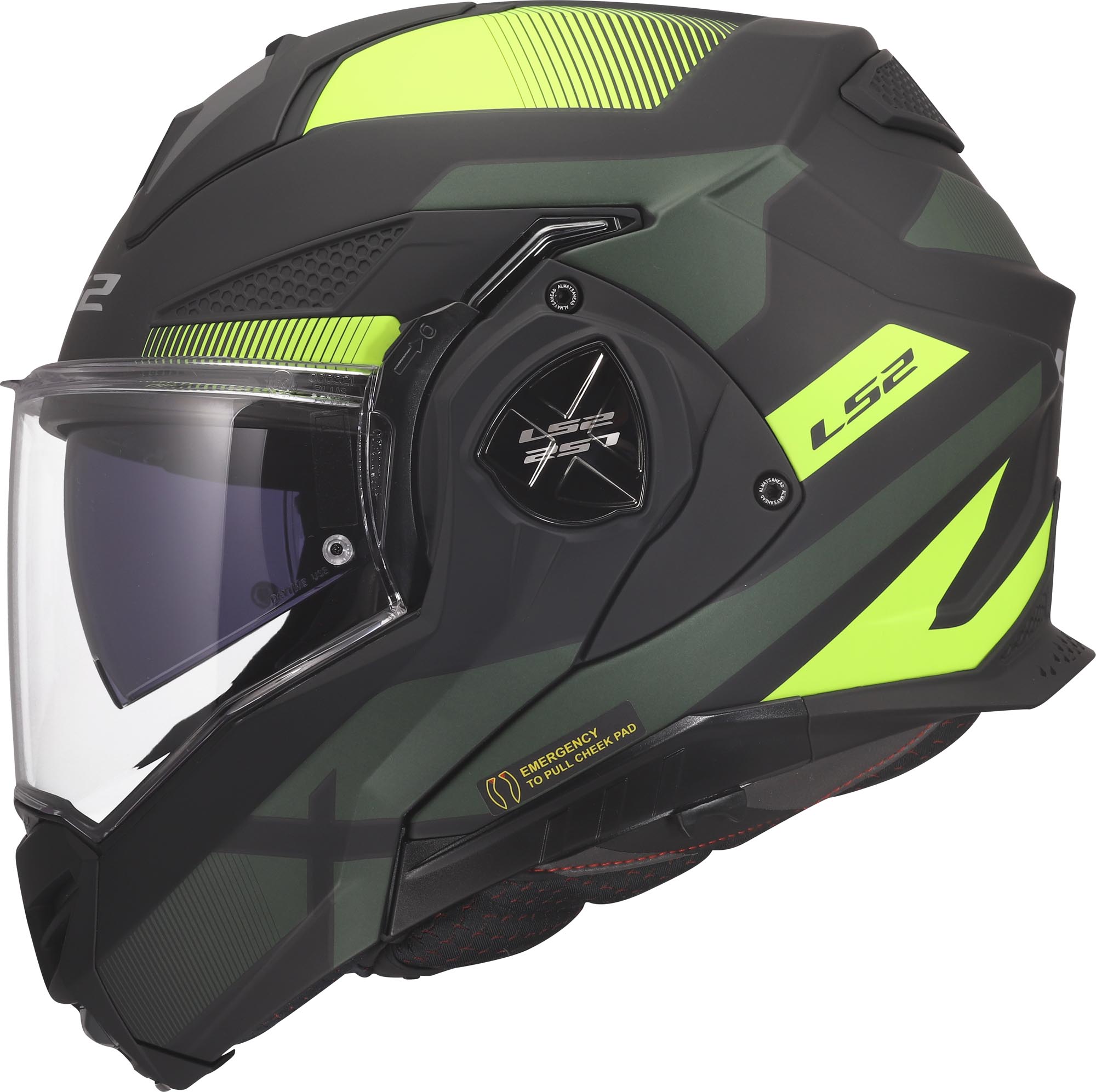 LS2 FF901 Advant X Nova Klapphelm schwarz/gelb M (57/58) Abbildung 2