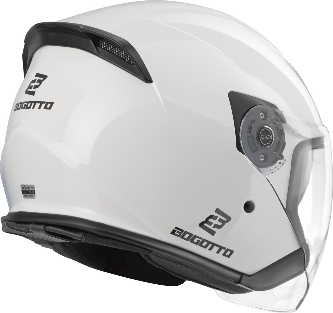 Bogotto H586 BT Solid Bluetooth Jethelm weiß XL Abbildung 2