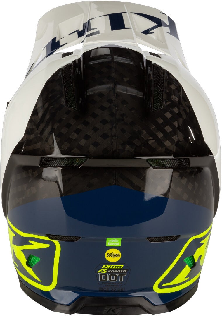 Klim F5 Koroyd Ascent Carbon Casco motocross blu/neon-giallo XL (60/61) Figura 4
