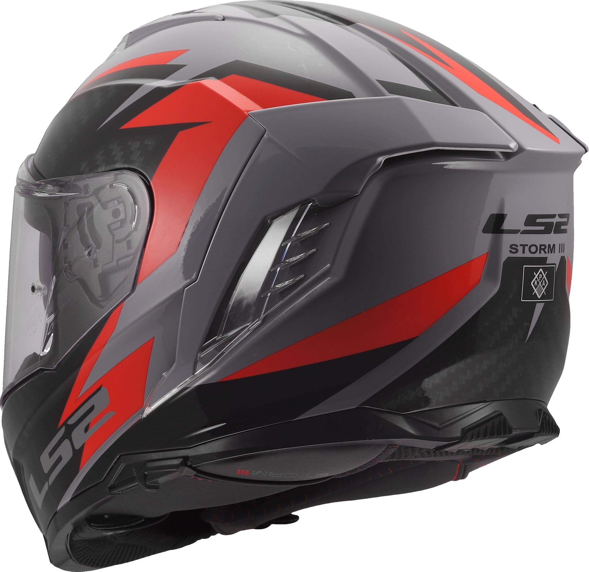 LS2 FF818 Storm III Dynamo Helm grau/rot S (55/56) Abbildung 7