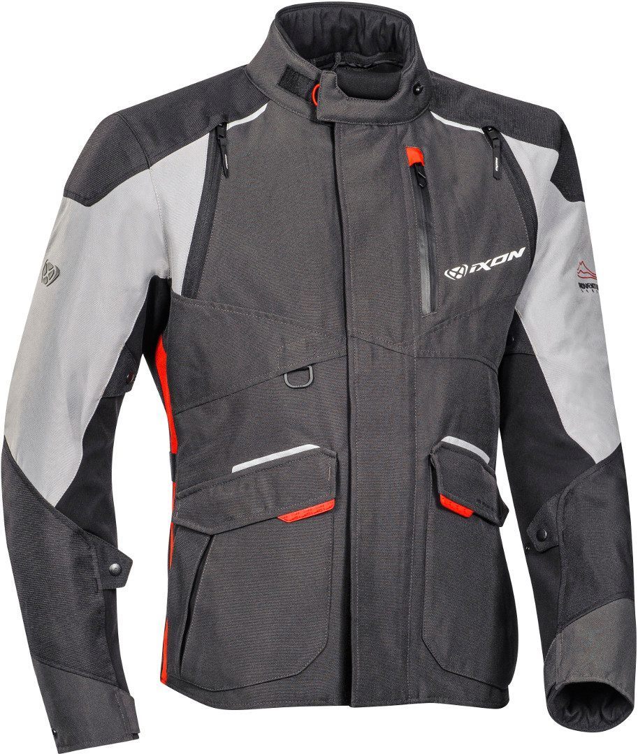Ixon Balder Motorrad Textiljacke schwarz/grau/rot M Abbildung 1
