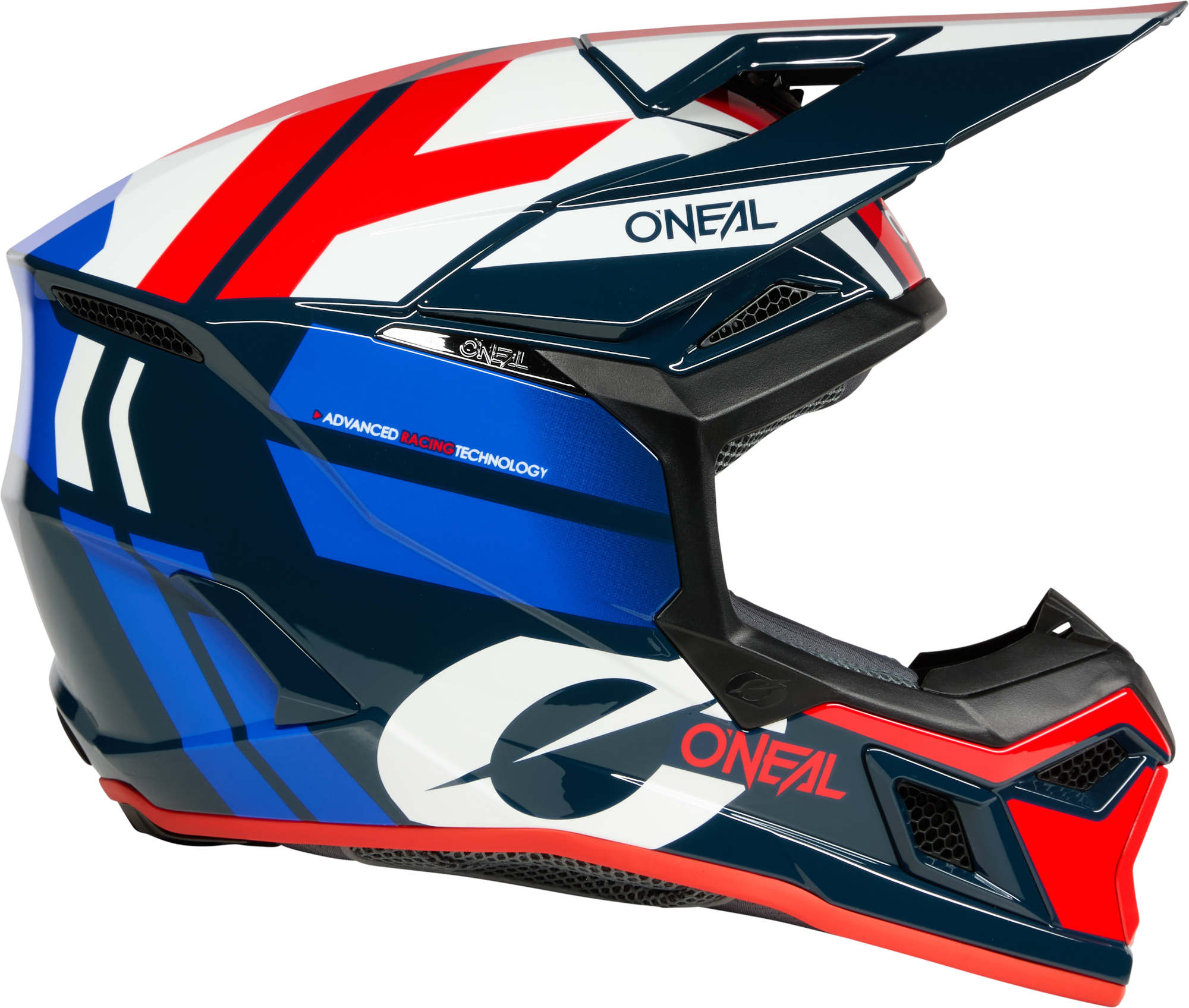 Oneal 3SRS RIDE Motorcross helm wit/blauw/rood XL (61/62) Figuur 5