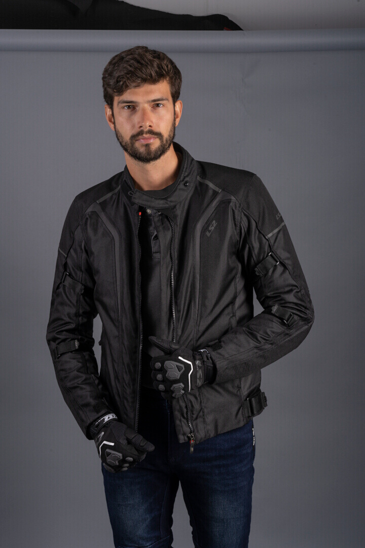 LS2 Sepang waterproof Motorcycle Textile Jacket black/dark grey M Figure 7