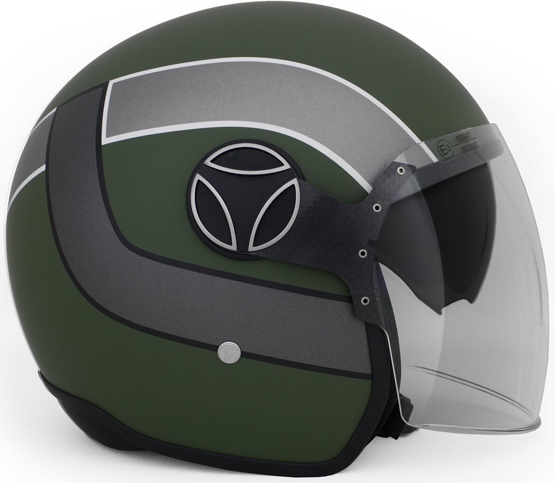 MOMO Arrow Jet Helmet Green Matt / White XL (61) Figure 2
