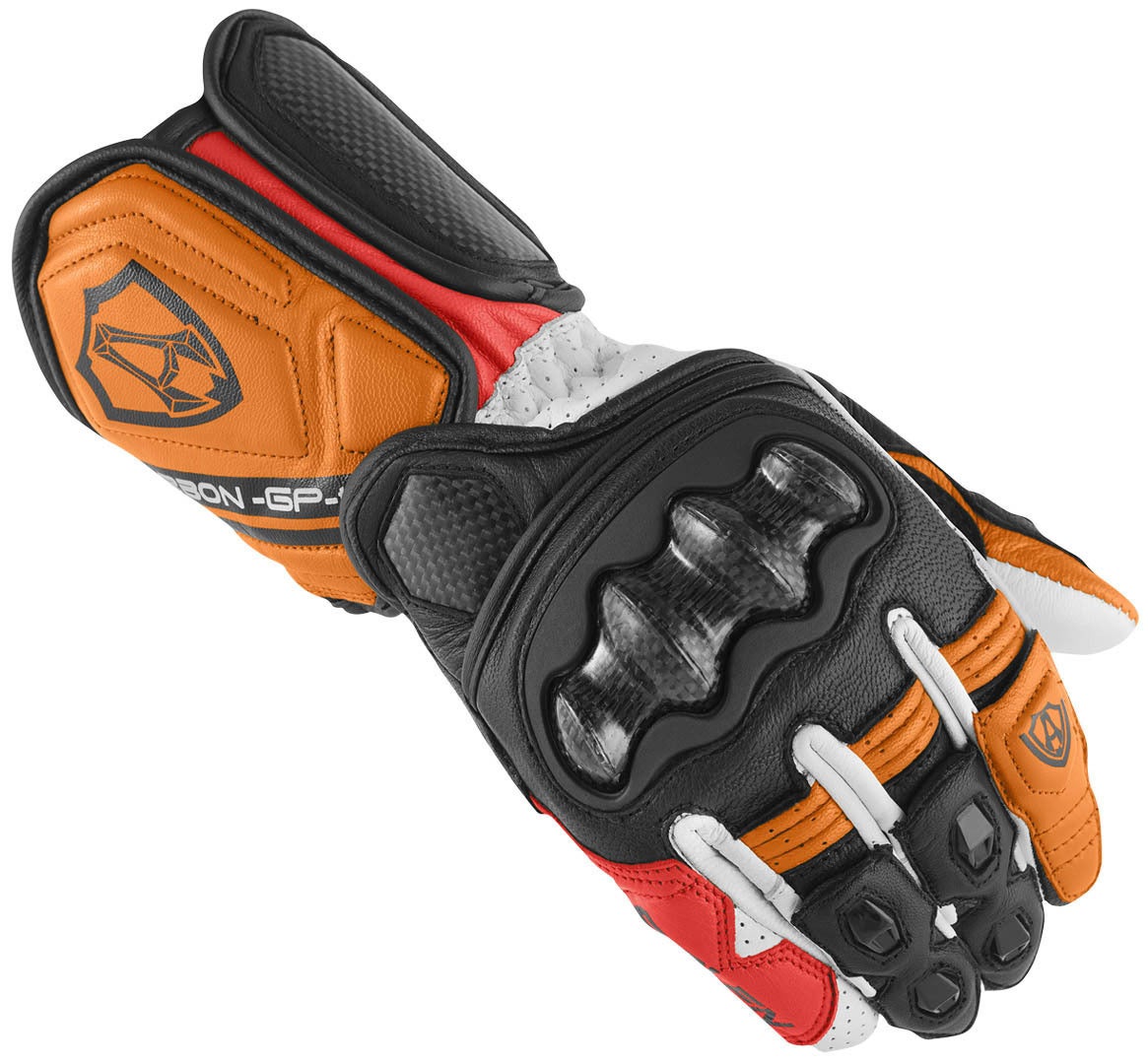 Arlen Ness RG-X Motorcykelhandsker sort/hvid/orange 2XL Figur 1