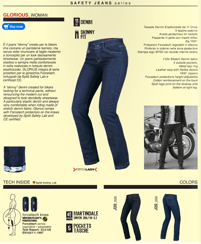 Spidi Glorious Damen Jeanshose blau 34 Abbildung 5