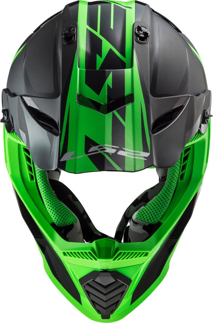 LS2 MX437 Fast Evo Roar Casque Motocross Noir mat/vert M (57/58) Figure 2
