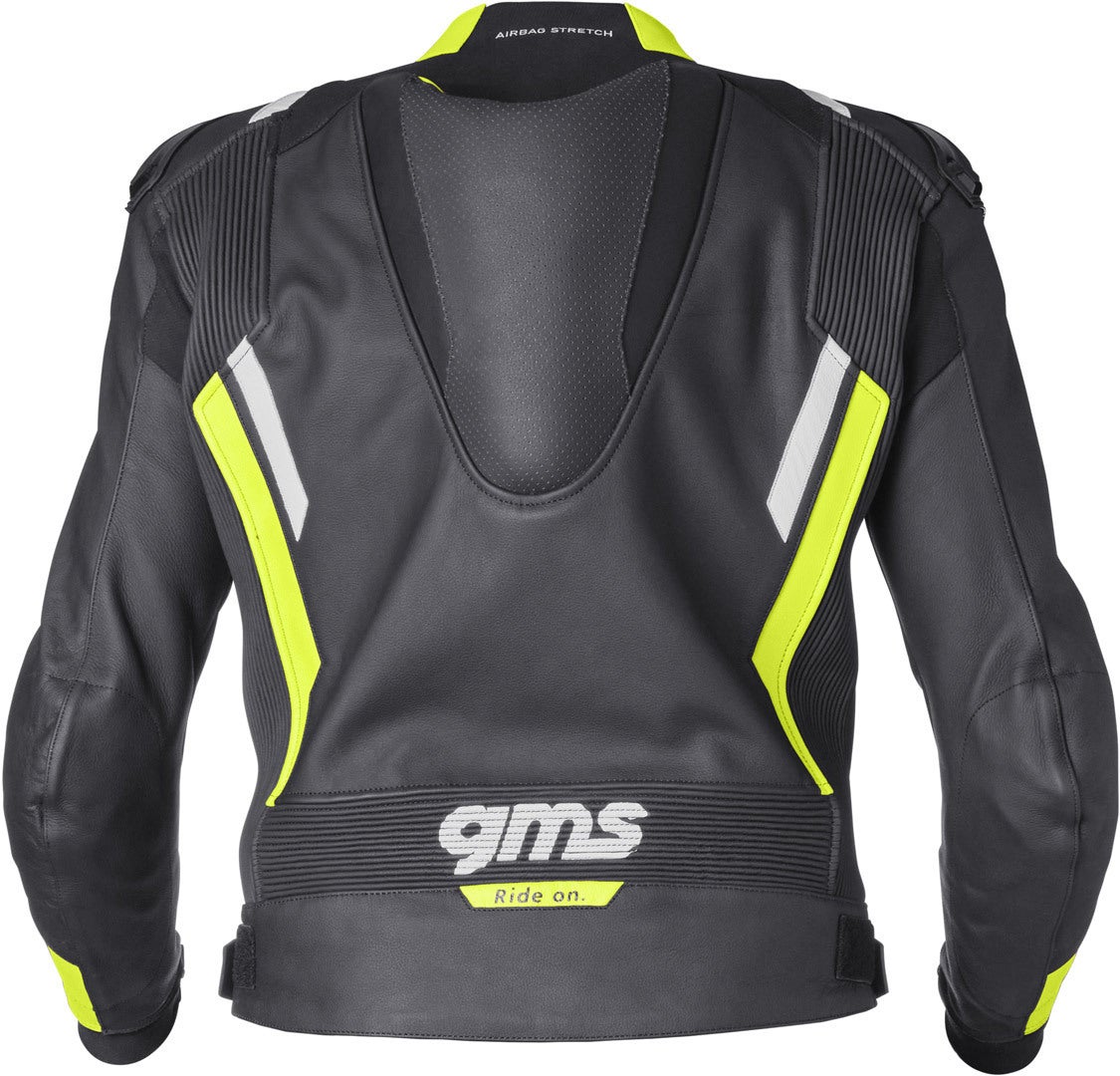 GMS GR-1 Two Piece Motorcycle Leather Suit black/yellow/white 58 Figure 5