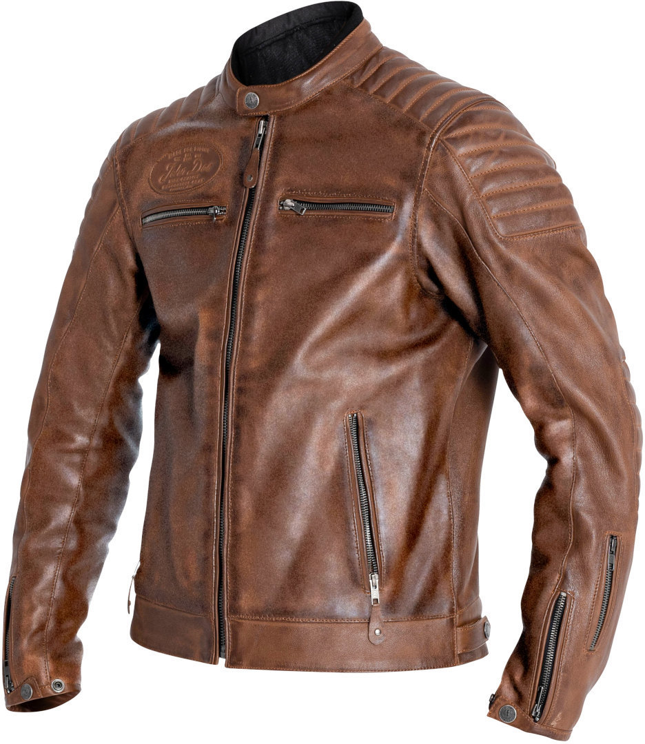 John Doe Dexter Motorfiets lederen jas bruin M Figuur 2