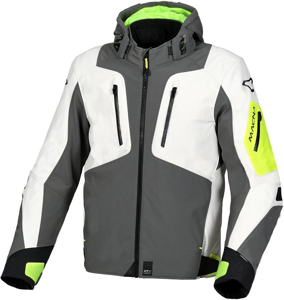Macna Angle impermeabile Moto Tessile Giacca grigio/giallo 3XL Figura 1