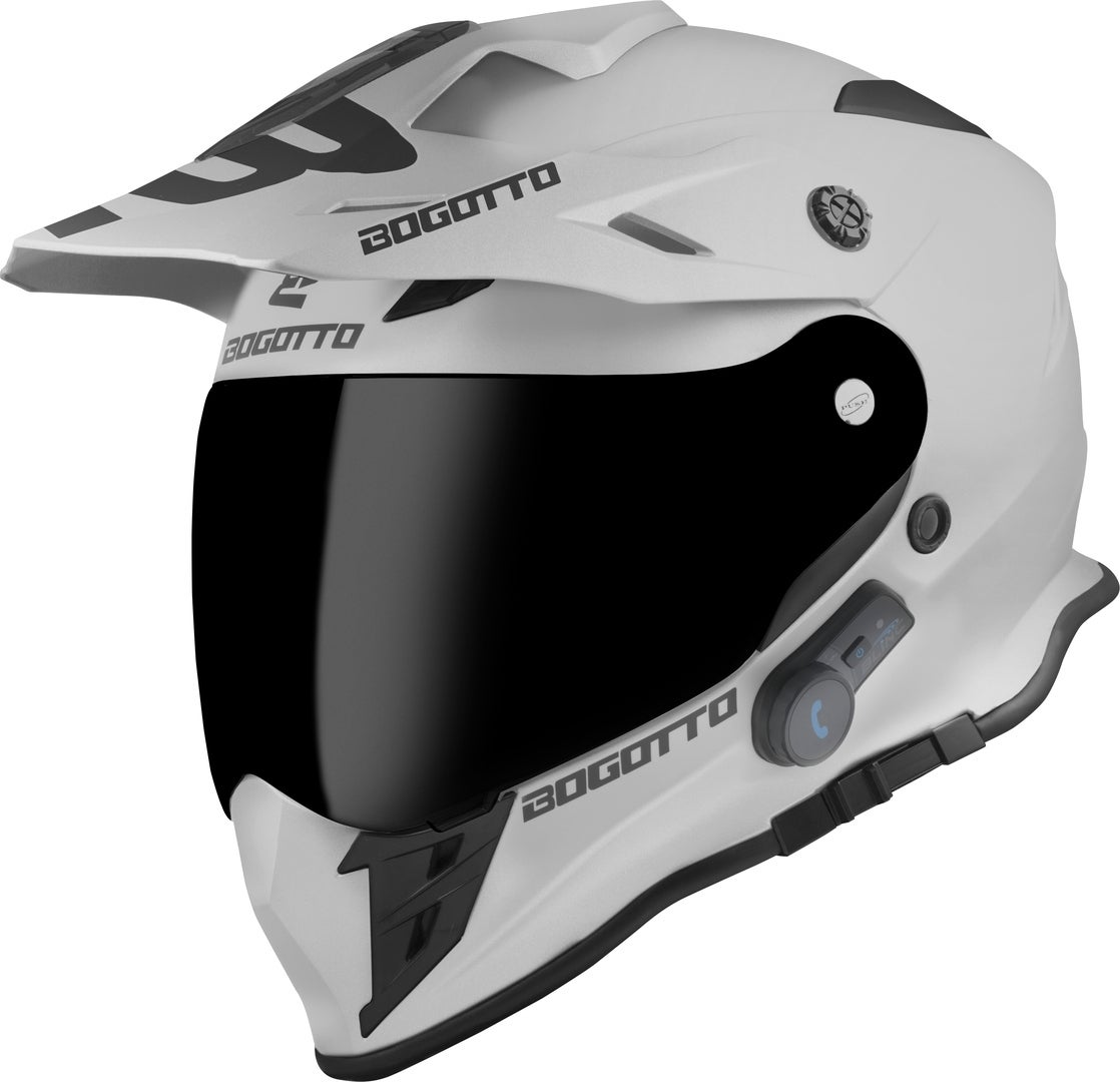 Bogotto H331 BT Bluetooth Kask Enduro White Matt L Rysunek 2