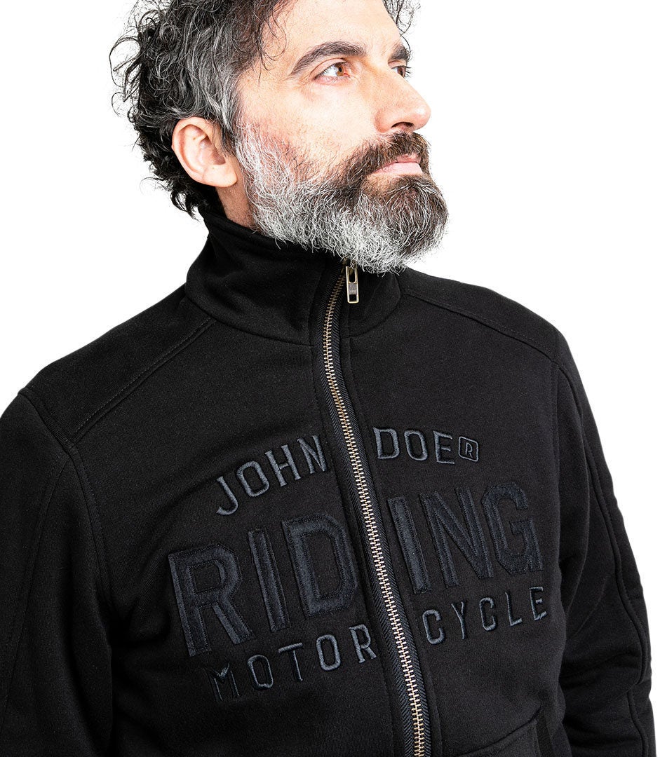 John Doe Standup Neck Motorcykel hoodie Sort/sort S Figur 6