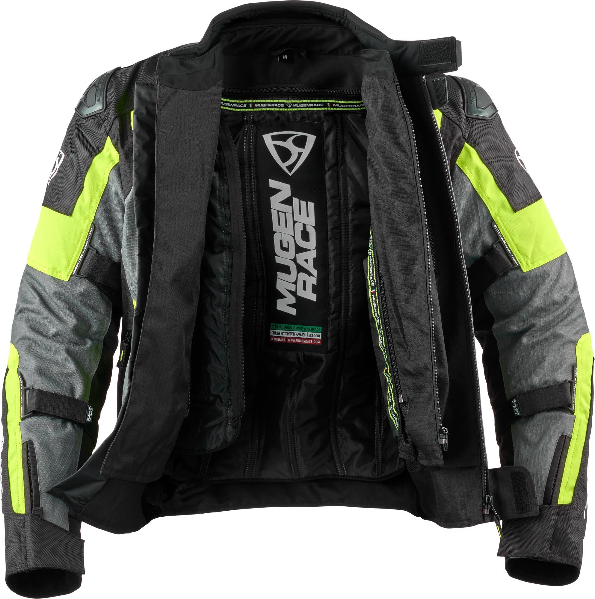 Side view of MUGENRACE Romano waterproof Motorcycle Textile Jacket