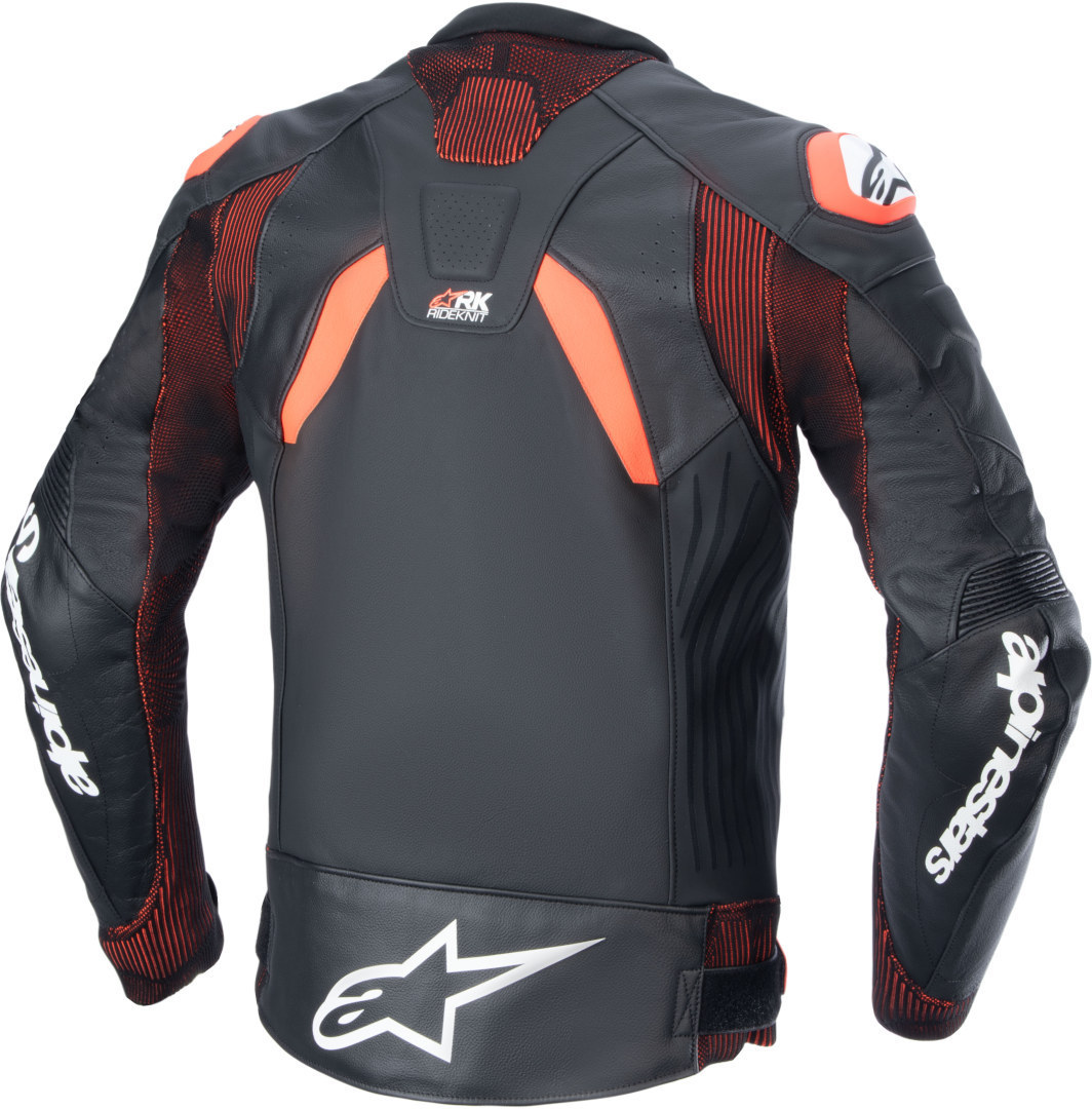 Alpinestars GP Plus R V4 Rideknit perforierte Motorrad Lederjacke schwarz/neon-rot 60 Abbildung 2