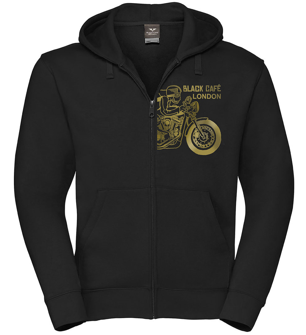 Black-Cafe London Retro Capuz Zip L Figura 1