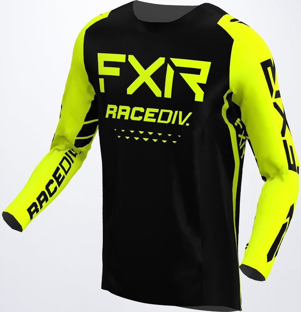 FXR Off-Road RaceDiv Motocross Jersey sort/gul M Figur 1