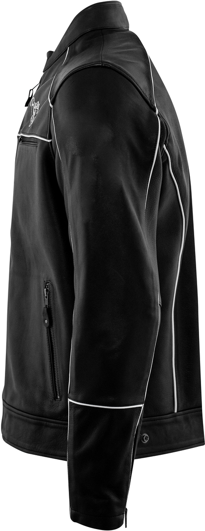 Rusty Stitches Chase Motorrad Lederjacke schwarz/weiß M Abbildung 4