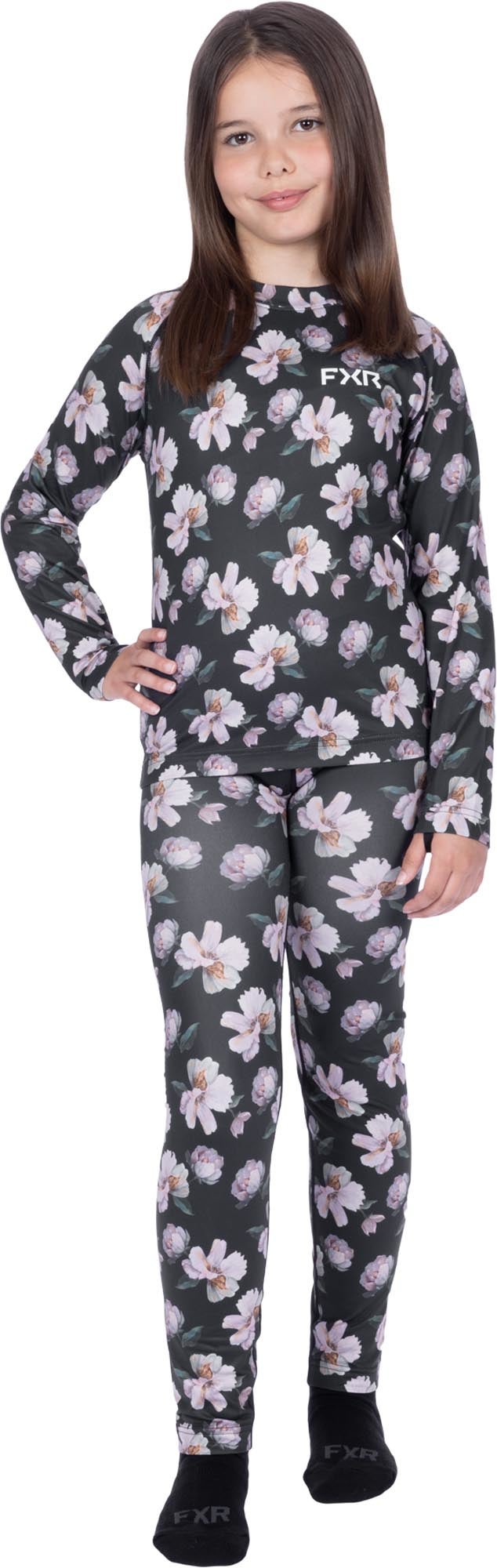 FXR Atmosphere Terno funcional de duas peças para jovens preto/rosa XL Figura 1