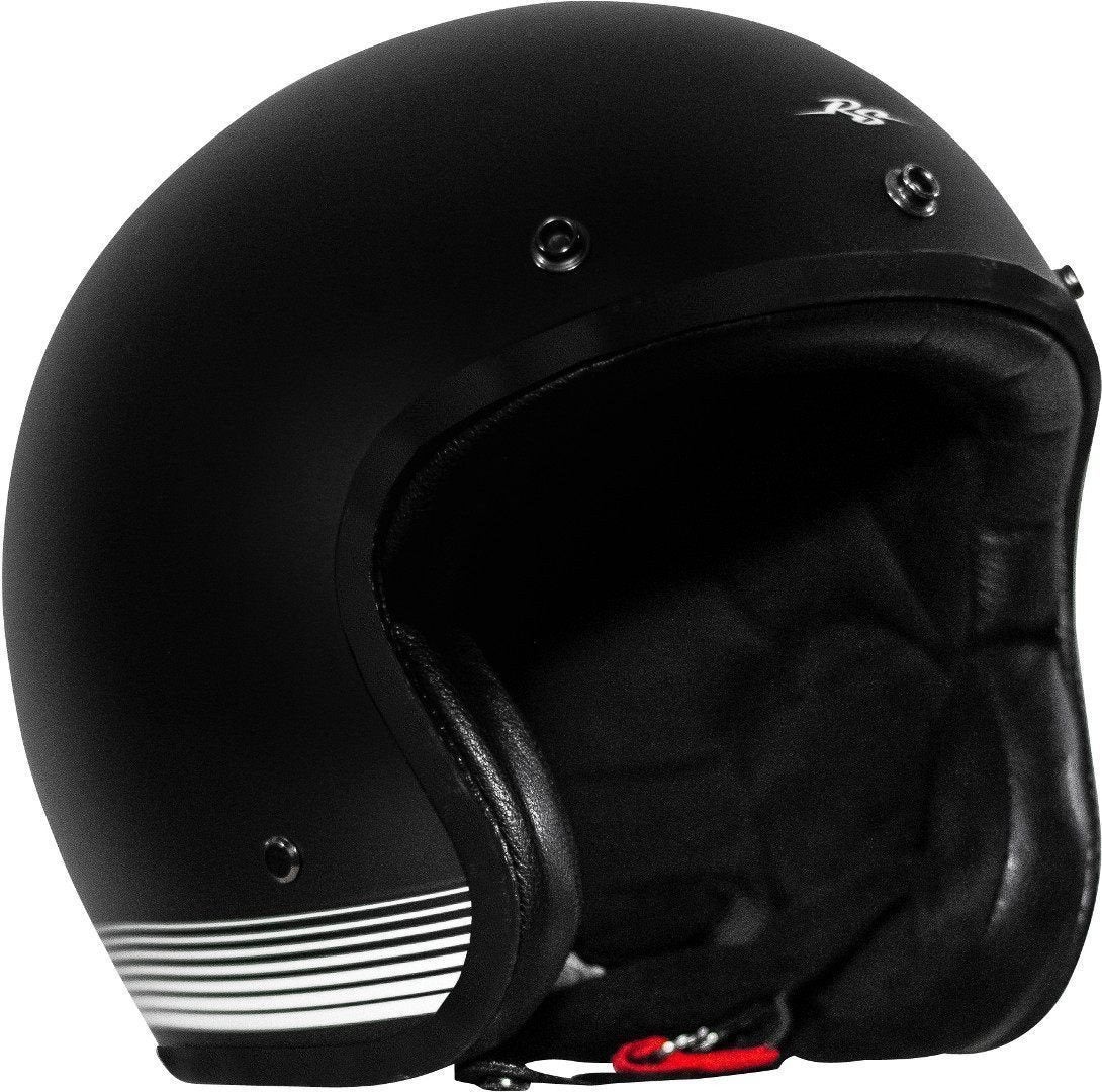 Rusty Stitches Fonzie Jet Helmet black matt/white M (58) Figure 2