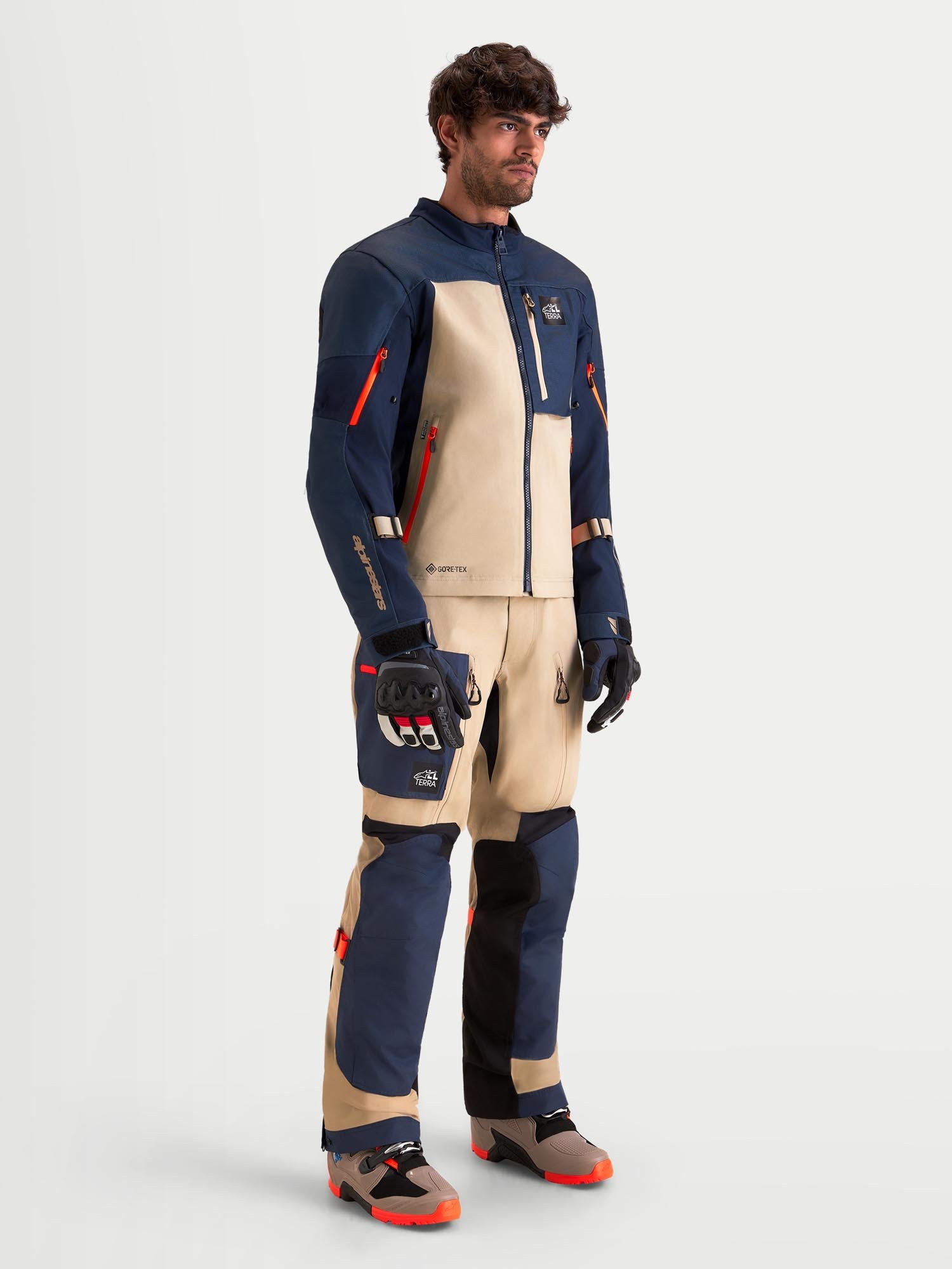 Alpinestars Arenis Gore-Tex wasserdichte Motorrad Textiljacke blau/braun S Abbildung 7