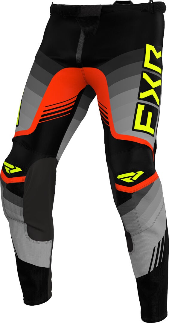 FXR Clutch Pro Hi Vis 2024 Motocross bukser sort/grå/gul 38 Figur 1