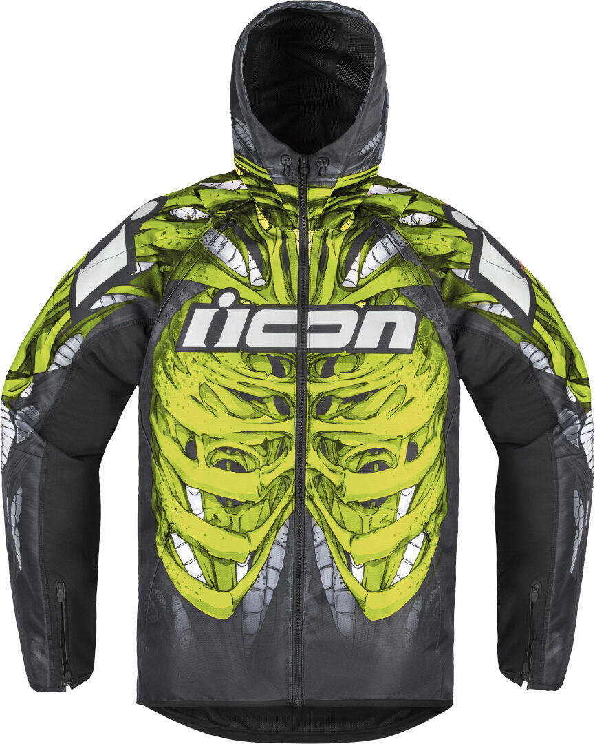 Icon Airform Manik'R Giacca tessile moto Verde/Nero L Figura 1