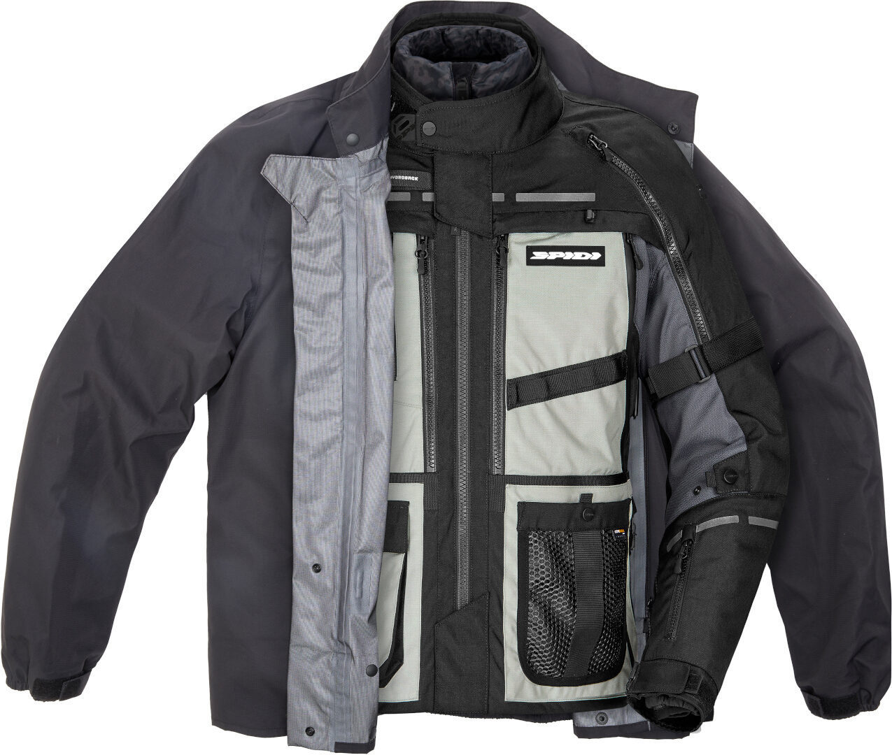 Spidi Hard Track 3 H2Out wasserdichte Motorrad Textil Jacke eis M Abbildung 7
