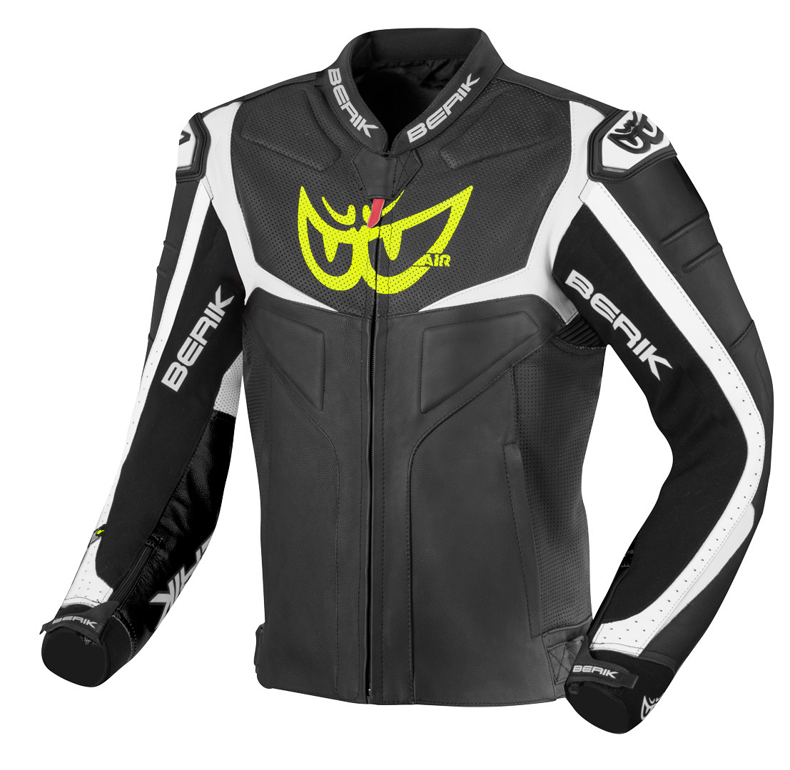 Berik Wild Chase Motorcycle Leather Jacket black/white 58 Figure 1