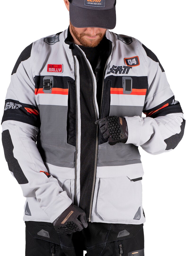 Leatt ADV Rally 5.5 Motorcycle Textile Jacket light grey/dark grey/black XXL Figure 2